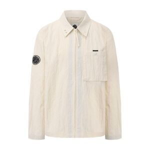 Pretty Green Mens Nylon Overshirt / Ecru
